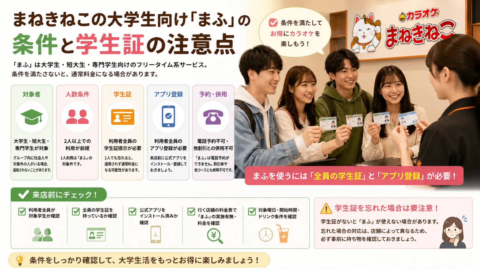 まふの学生証とアプリ登録の注意点
