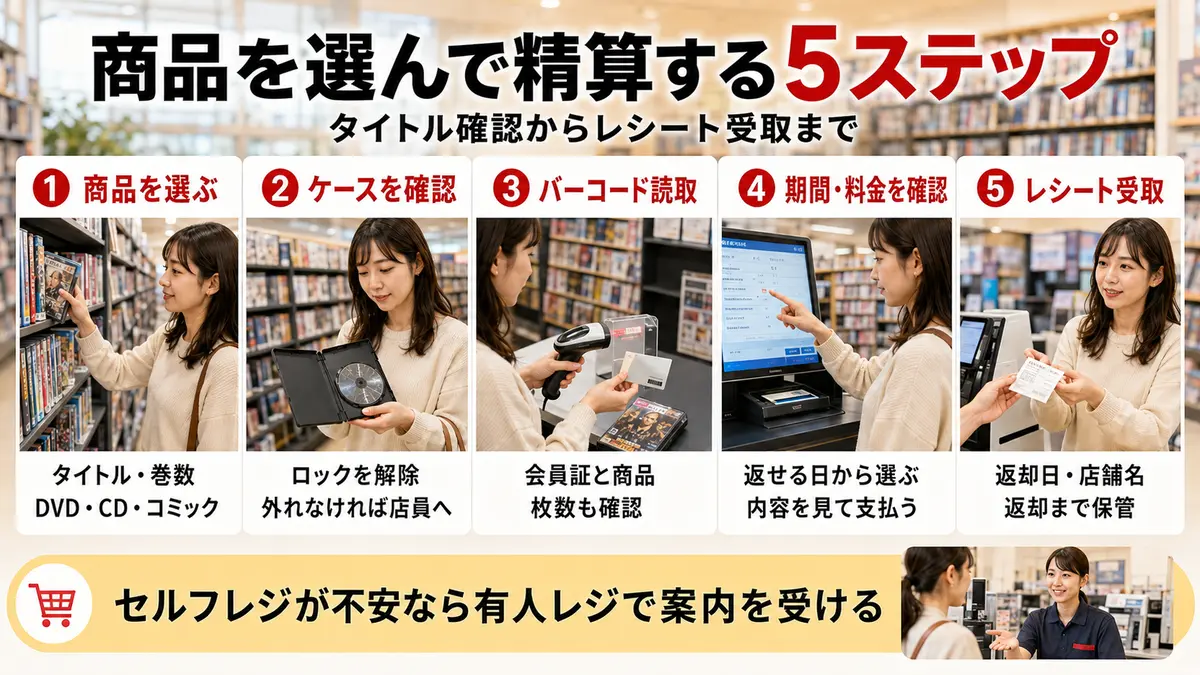 ゲオで商品選びから精算まで進める5ステップ