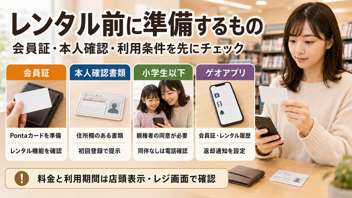 レンタル前に会員証・本人確認書類・返却日を準備するポイント