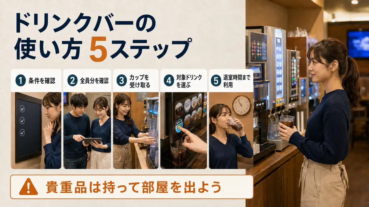 カラオケのドリンクバーを利用する5つの手順