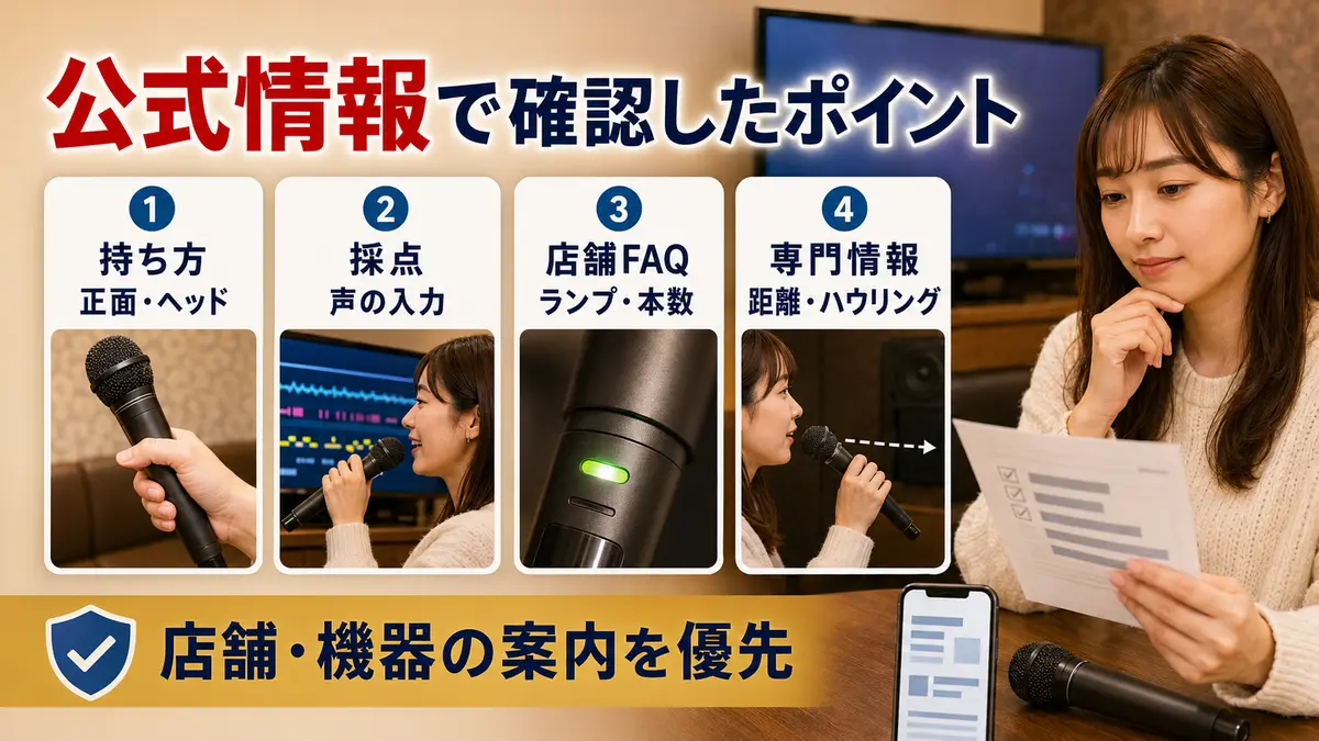 カラオケマイクの使い方を確認した公式情報と参考資料