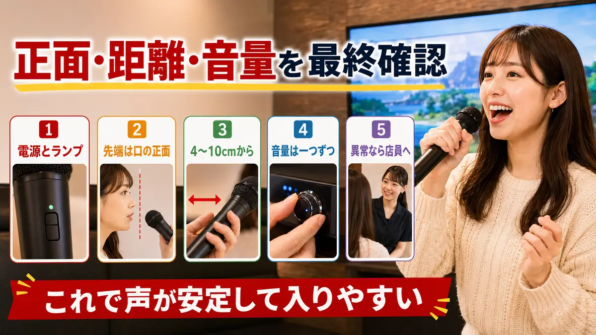 カラオケマイクの正面・距離・音量を最終確認するまとめ