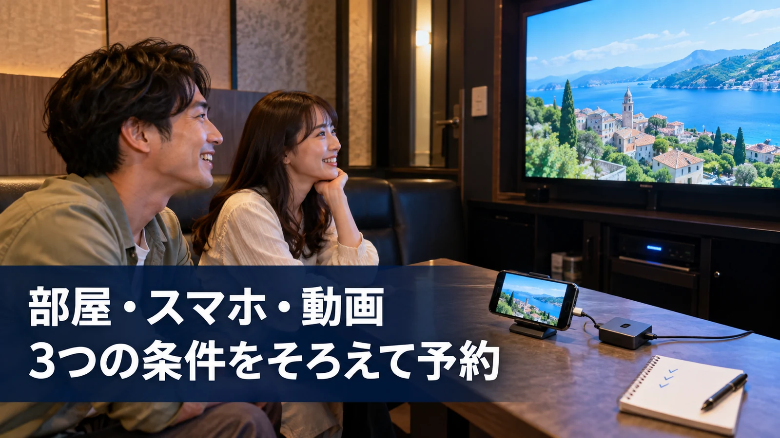 接続条件を確認してカラオケで動画を楽しむ友人